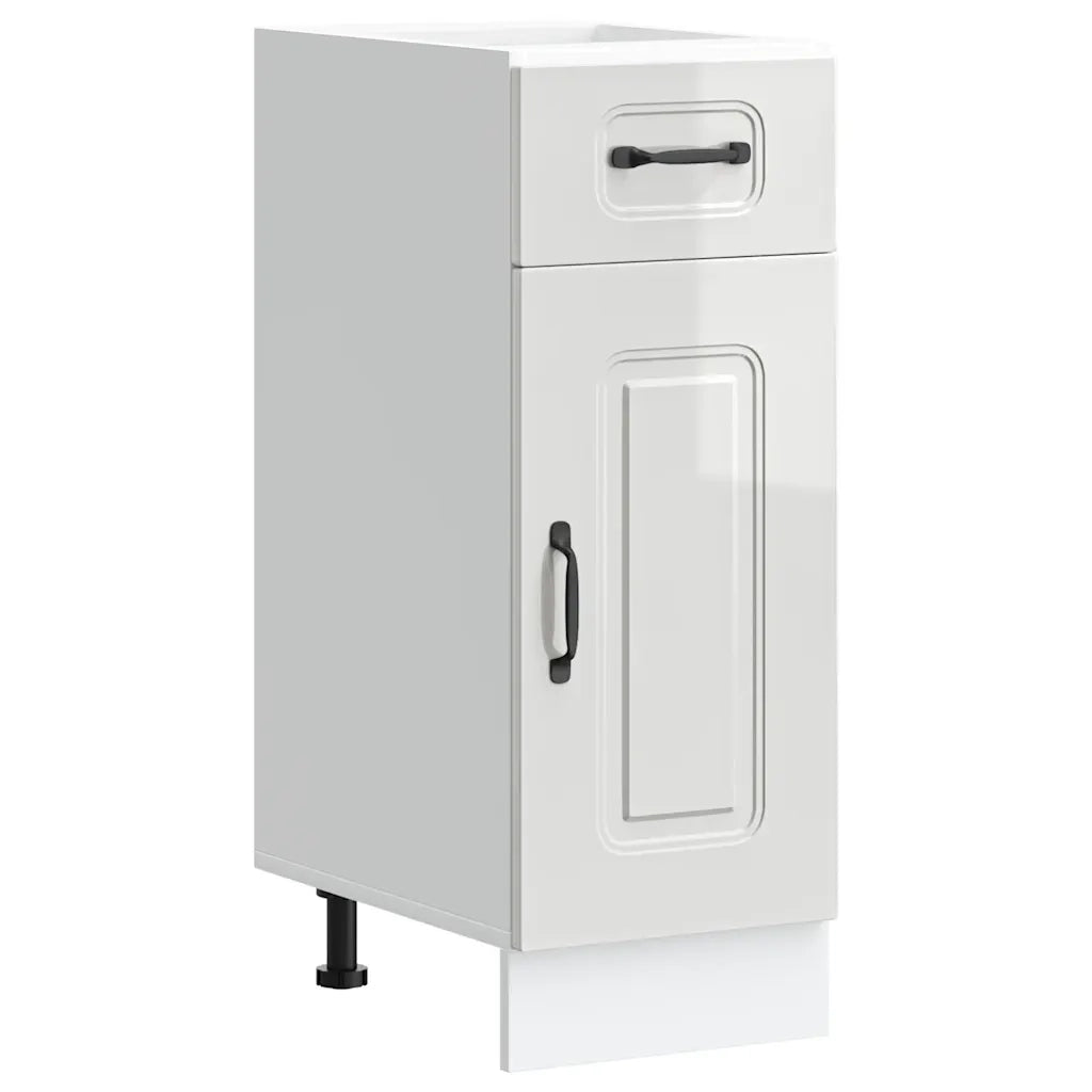 Base da Cucina Kalmar Bianco Lucido in Legno Multistrato 853459