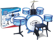 Batteria per Piccoli con Suoni Realistici e Tanto Divertimento Blu, 850x650x680 mm,Bontempi,Eta 3+
