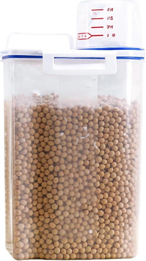 Contenitori a tenuta di aria per alimenti - Scatola di plastica per la conservazione nella cucina - Scatola con coperchio per cereali e farina - Conservazione alimentare a tenuta di aria con scatola di stoccaggio