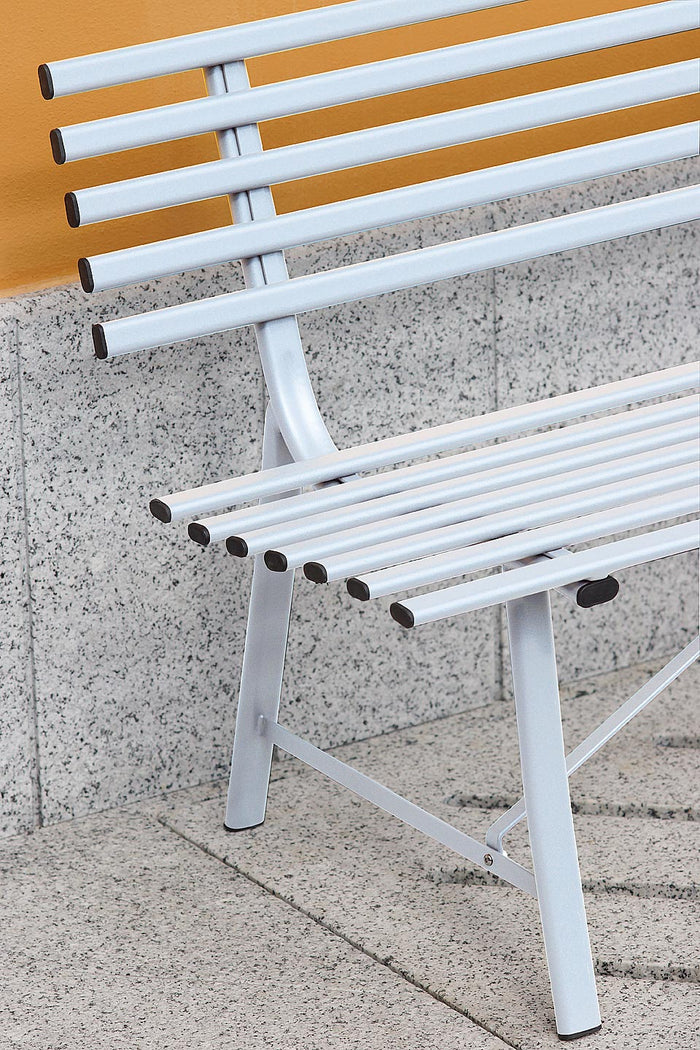 Panca da Giardino in Ferro 3 Posti 150x56x76cm Vorghini Gallipoli Avorio