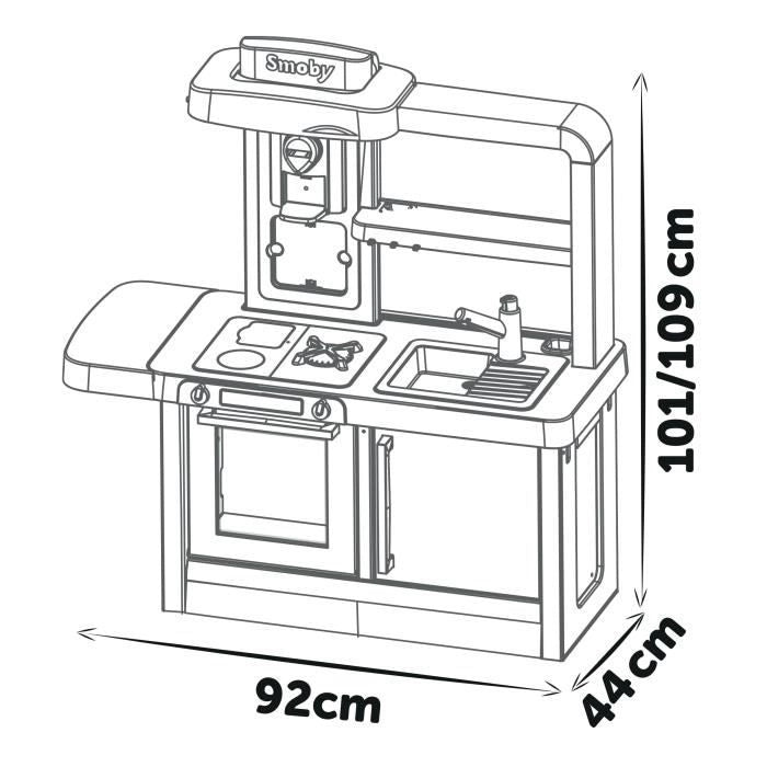 Cucina scalabile Smoby Tefal - Per bambini dai 3 anni - Con zoccoli rimovibili - 31 accessori inclusi