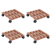 Carrelli Porta Piante 4 pz Marroni 30x30x7,5 cm WPC cod mxl 58256