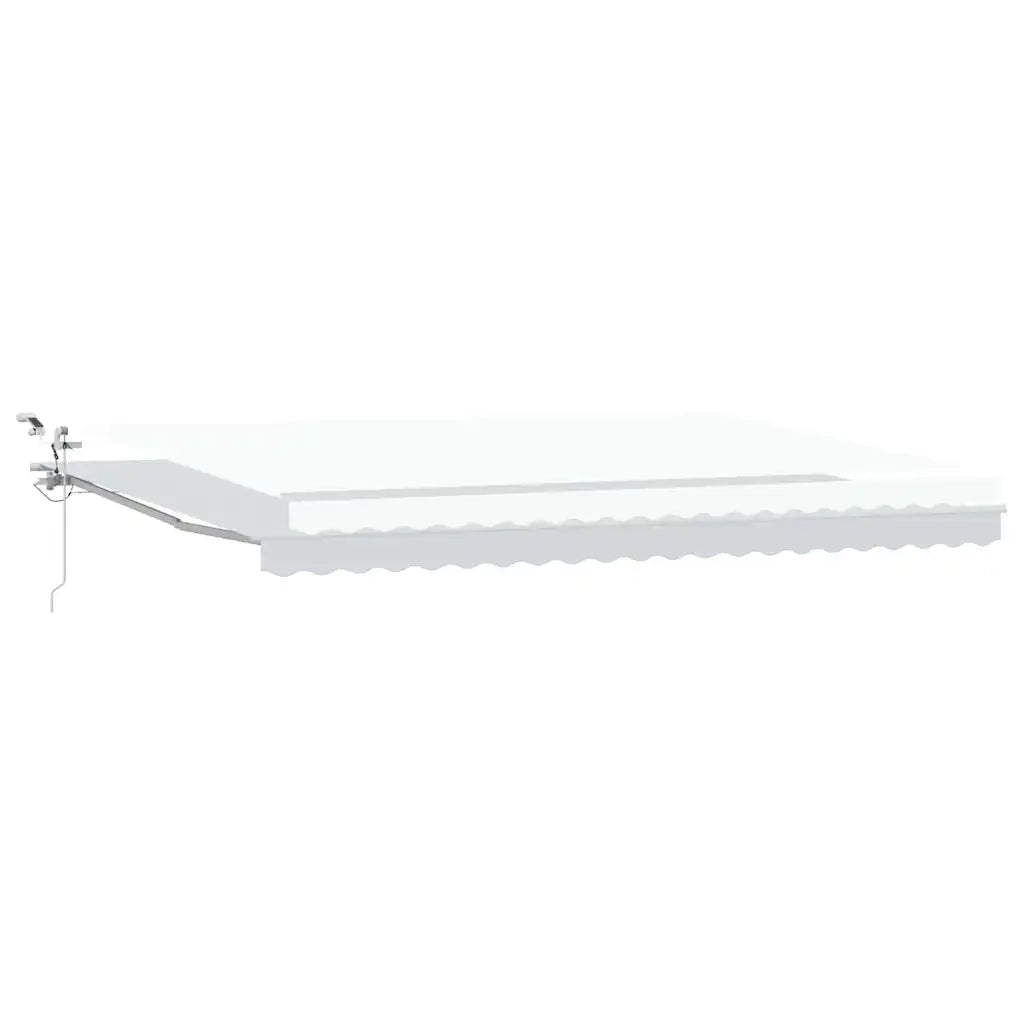 Tenda Retrattile Bianco 500 × 350 cm Poliestere e Metallo 3331536