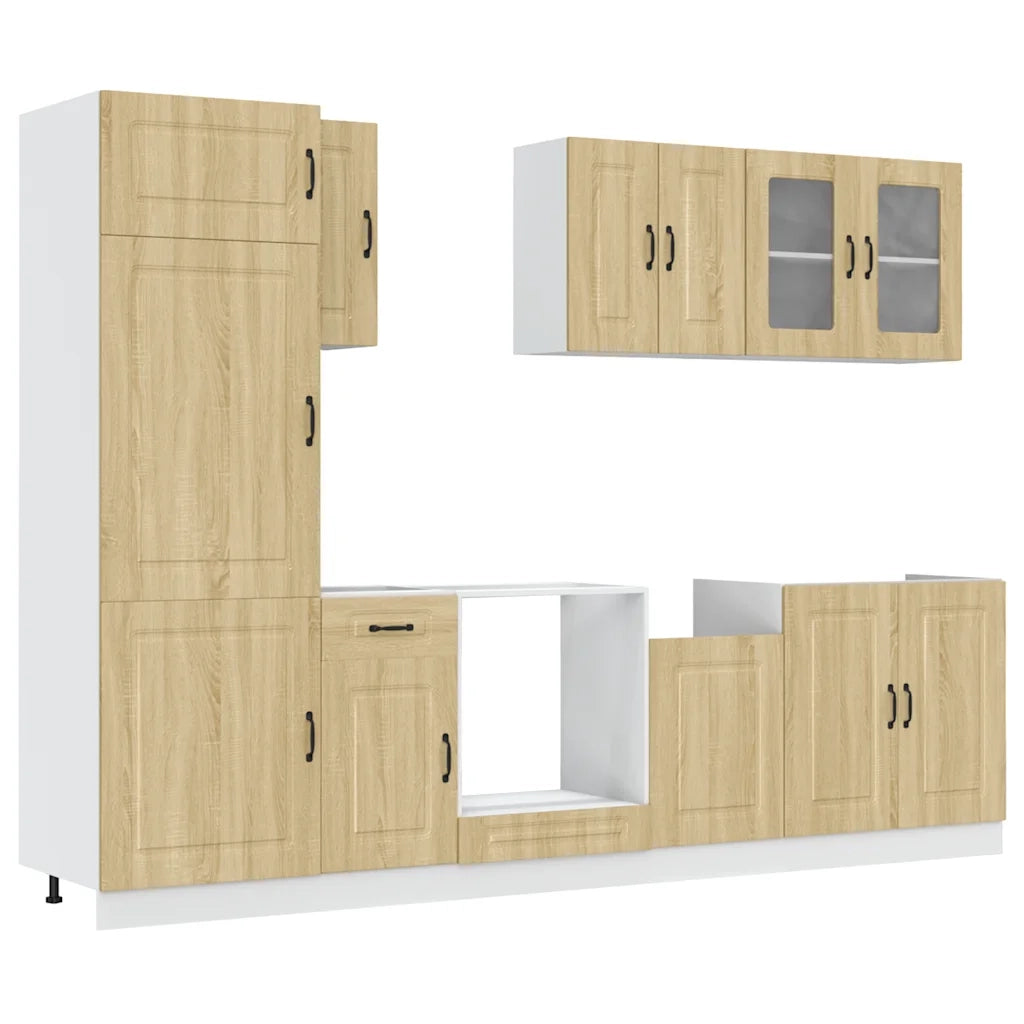 Set Mobili da Cucina 8 pz Kalmar Rovere Sonoma in Truciolato 3314794