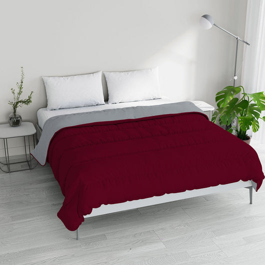 Piumino 1 Piazza e Mezzo Invernale in Microfibra 200gr Doubleface Falun/Platino