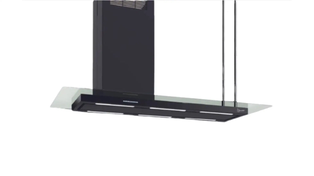 CAPPA ELEA ISOLA STYLE CON VETRO cm146 Sinistra -Nera - 800 m3/h