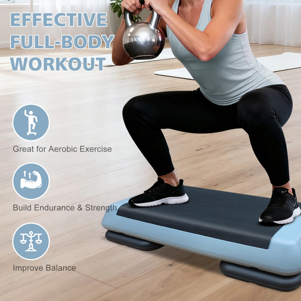 Stepper aerobico regolabile ¨C Minimal ¨C 76cm, 2 alzate, grigio nero
