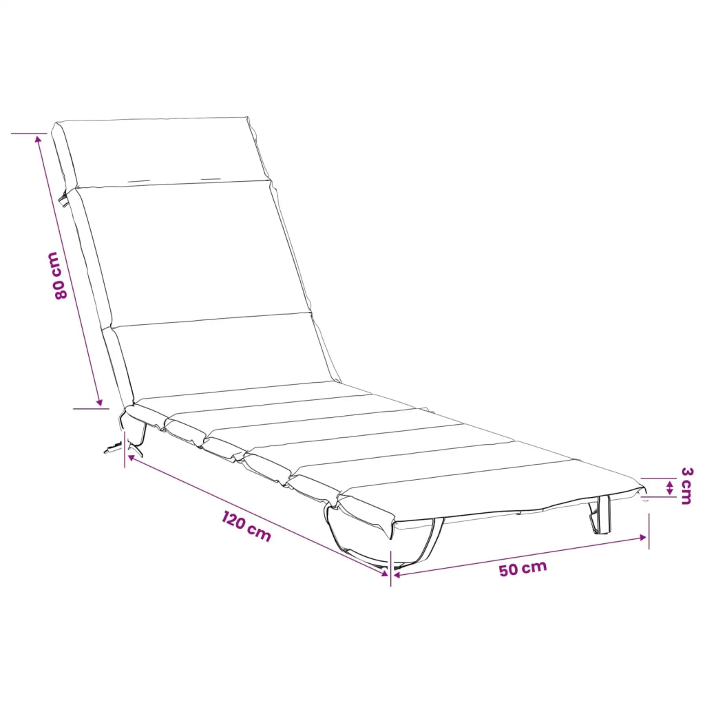 Cuscino per Lettino GEMERT 100% Poliestere Rosa 200 x 50 x 3 cm 948466