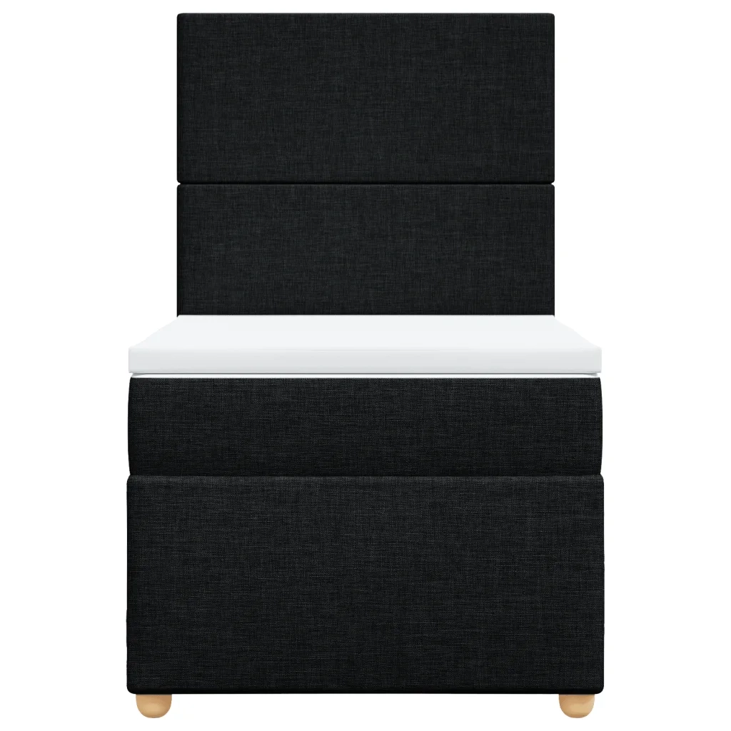 Giroletto a Molle con Materasso Nero 90x190 cm in Tessuto 3293430