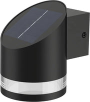 Lampada esterna alimentata a energia solare 1,5W 2700K nera resistente all'acqua IP44