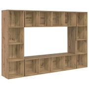 Set mobile TV 4 pz | Armadietto TV | Mobile Porta TV Marrone 37 x 37 x 142,5 cm