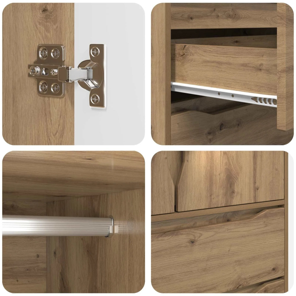 Guardaroba con cassetto Rovere Artigianale 79,5 x 49 x 156 cm 3406254