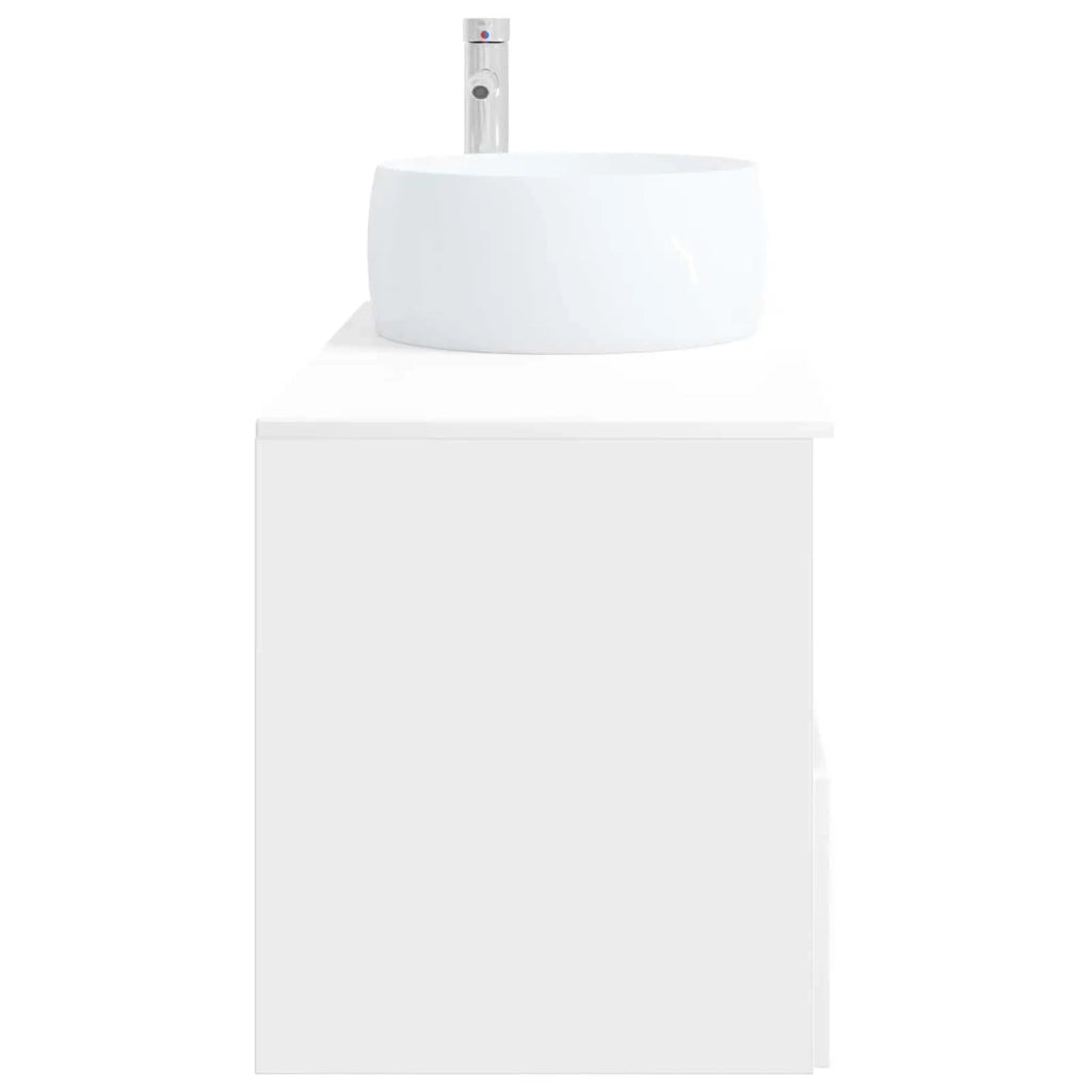 Set di mobili per il bagno 2 pz Bianco Legno ingegnerizzato 3404094