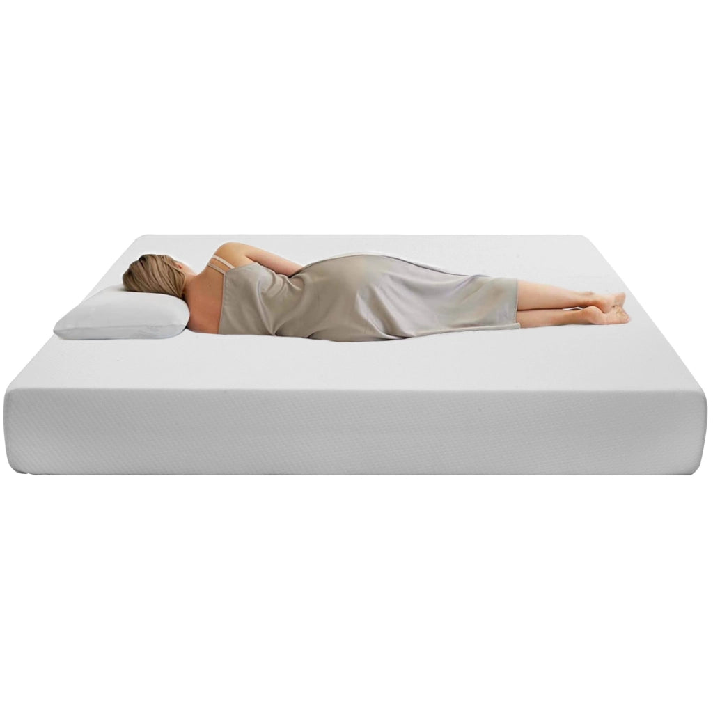 Materasso 90x200 cm in schiuma bianca H3 ergonomico, traspirante e con maniglie