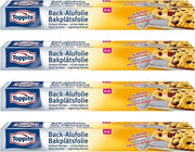 Foglio di alluminio per la conservazione alimentare 6 metri x 37cm 4-pack - conservazione alimentare, accessori per la cucina
