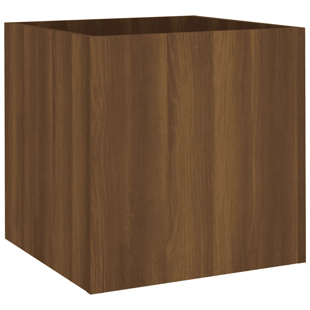 Fioriera Rovere-Vaso-Contenitore per Piante Marrone 40x40x40 cm in Legno Multistrato