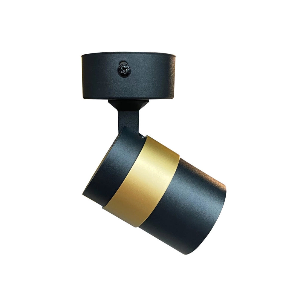 Faretto da parete Anillo 1xGU10 nero/oro metallo Light Prestige