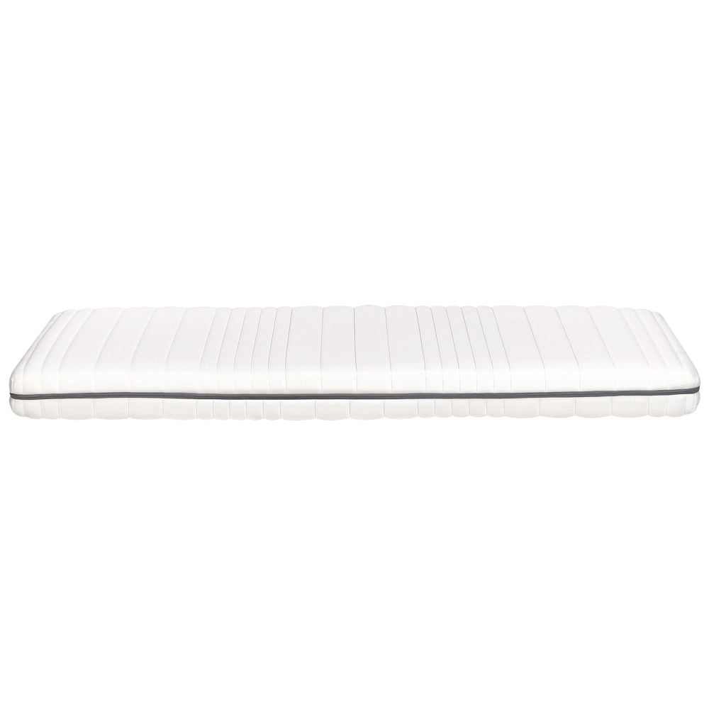 Materasso in schiuma bianco 80 x 200 cm Tessuto poliestere sfoderabile con cerniera EU Misura singola Medium Firm H2