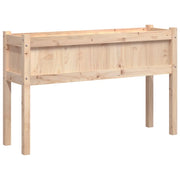 Fioriera | Cassetta per fiori | Vaso Giardino con Gambe 110x31x70 cm Legno Massello Pino