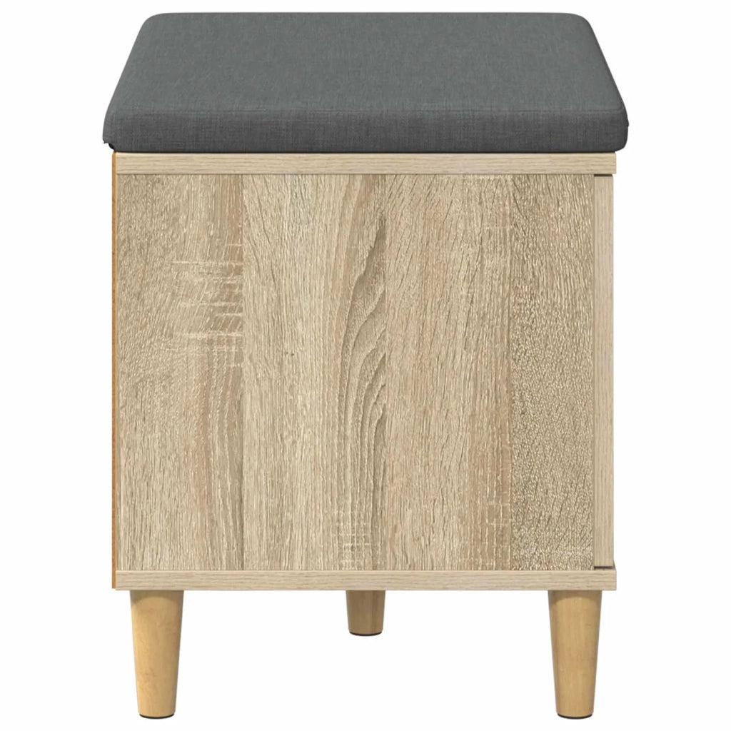 Panca per ingresso con cuscino-Sgabello-Panca da Corridoio Rovere Sonoma 60 x 38 x 46 cm 151915