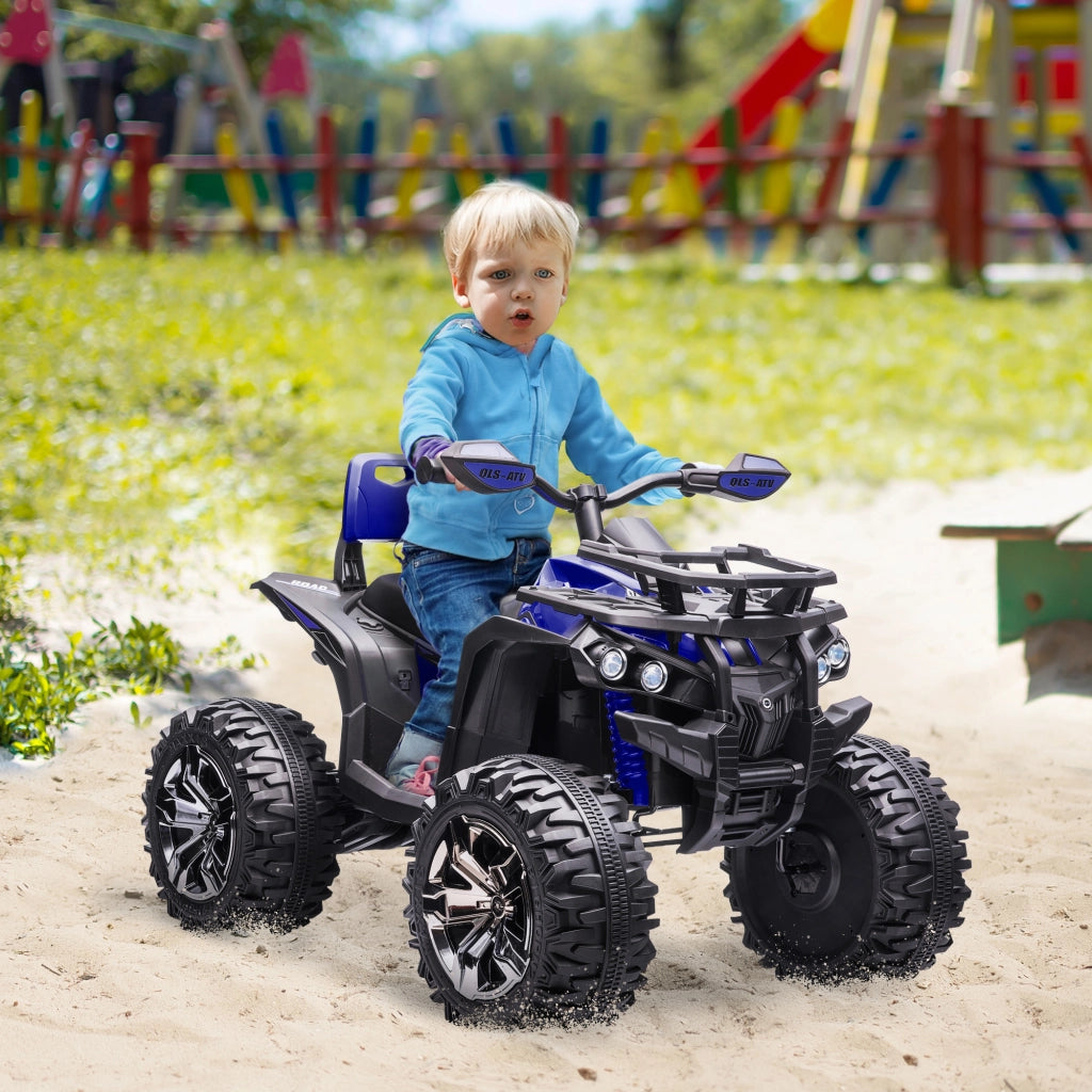 Quad Elettrico per Bambini 3-5 Anni ¨C zephmum ¨C Blu, PP e Metallo 100x65x73 cm