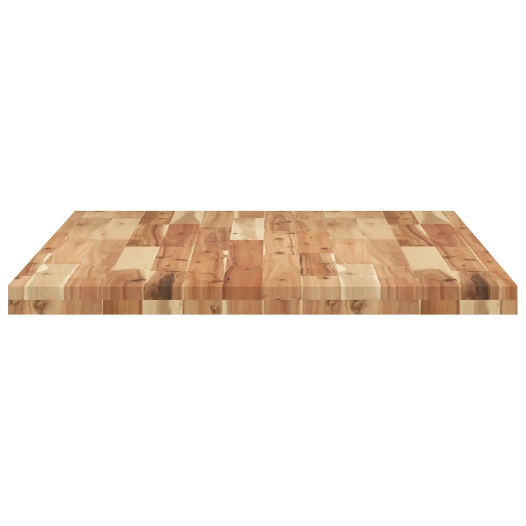 Piano Tavolo Rettangolare 120x70x4cm Legno Massello di Acacia