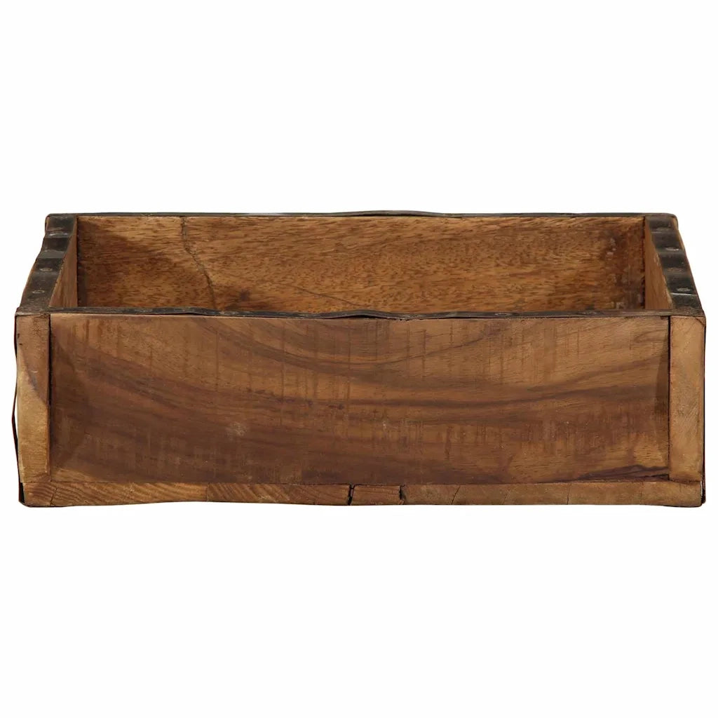 Vassoio 4 pz Marrone 29 x 31 x 10 cm Legno Recuperato Massello CFW2565221