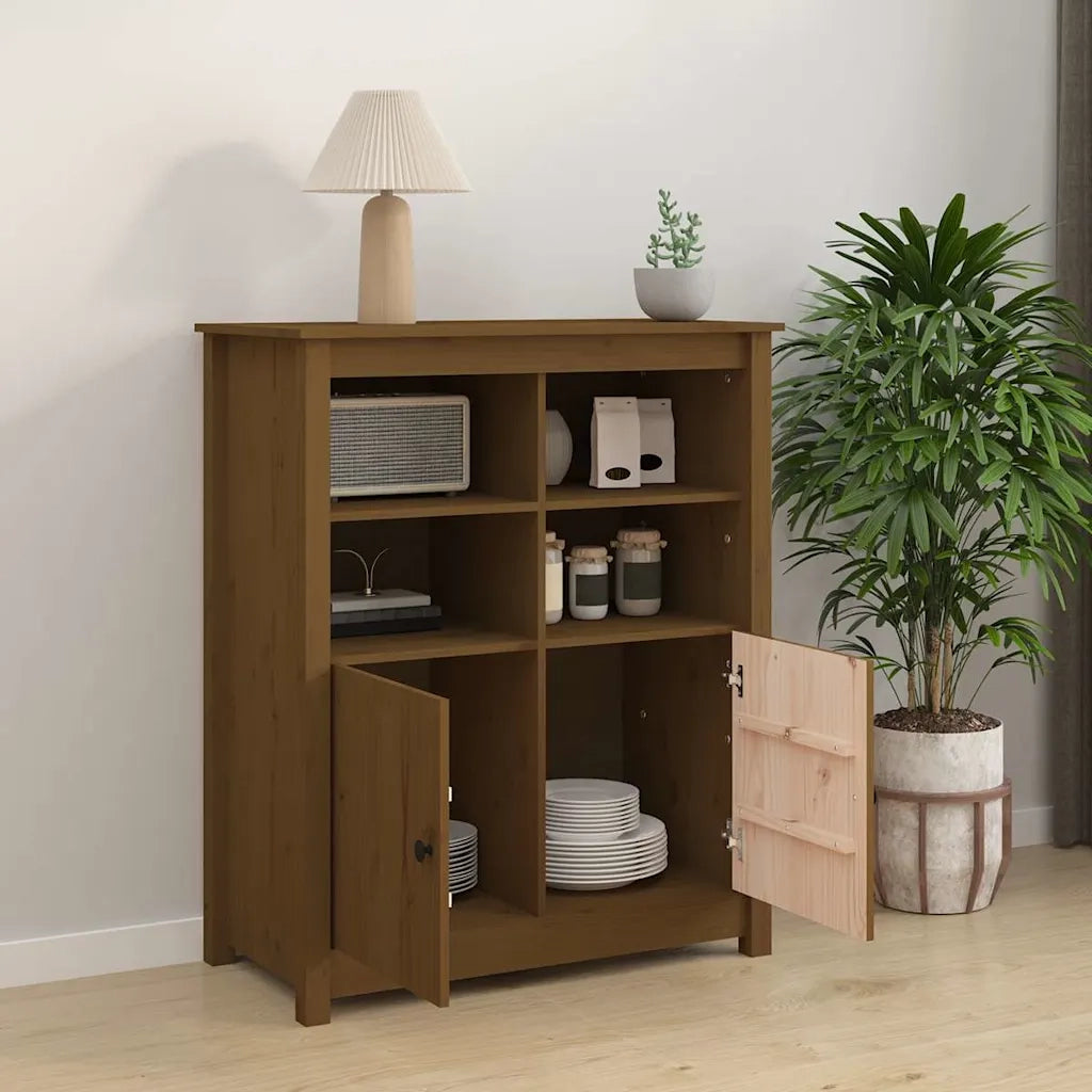 Credenza Miele 83x41,5x100 cm in Legno Massello di Pino cod mxl 25766