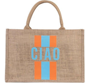 Borsa da Spalle Vintage Chic in Juta con Disegno a Strisce per Donna Ecowallet Riciclabile Luxe Borsa per il Mare da Utilizzare Tutto l'anno