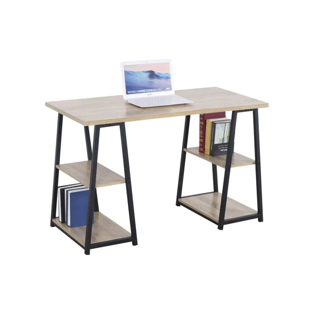 Scrivania retta collezione MALICE effetto legno esotico Sonoma