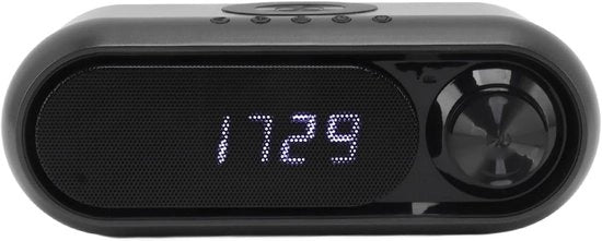 Altoparlante Bluetooth 3 in 1 con Sveglia e Radio Digitale per Camera da Letto, Salotto e Viaggi (Grigio)