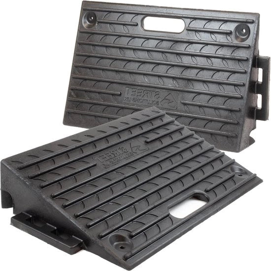 Pannelli di appoggio in gomma pesanti 10cm - Pacchetto da 2 - Adatto per marciapiede, auto, camper, camion e veicoli con rampa di carico