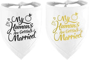 Schiavo per Cani Versatile - Sciarpa a Tre Angoli - Accessori per Matrimoni - Materiale Polyester - 60x30 Cm - 2 Pezzi - Sciarpa per Cani