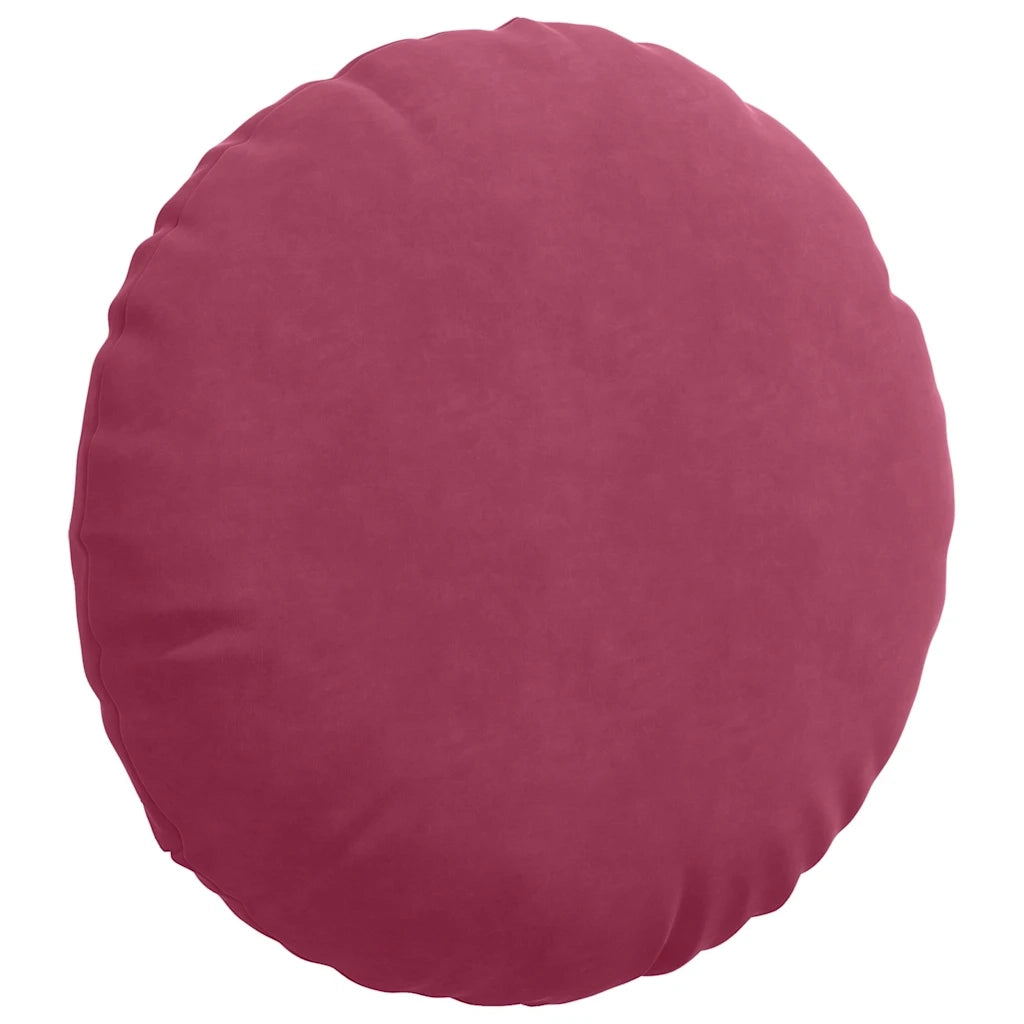 Cuscini per Seduta 2 pcs Rosso Vino Ø60 x 21 cm Velluto