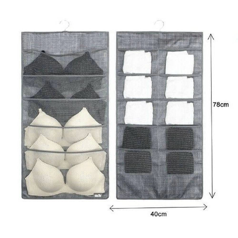 Trade Shop - Porta Oggetti Organizer A Sospensione Con 5-10 Tasche In Tessuto 40 X 78cm 69731 -