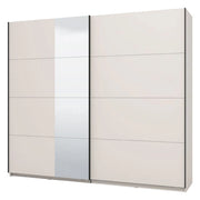 Armadio Camera da Letto Resiutta, Guardaroba Grande Appendiabiti, 245x217.5h cm Bianco Crema