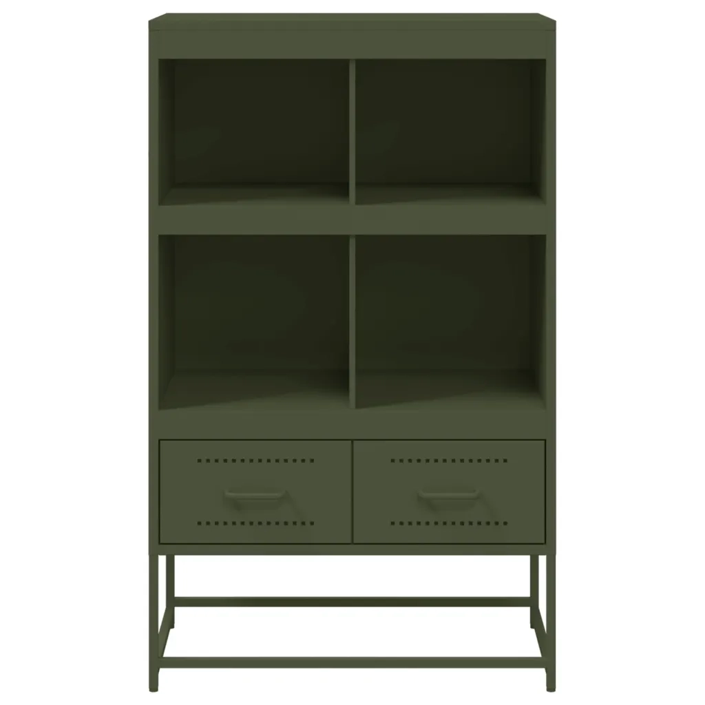 Credenza Verde Oliva 68x39x111,5 cm in Acciaio 846606