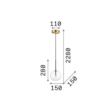 Lampada A Sospensione Equinoxe 1 Luce G4 Cromo