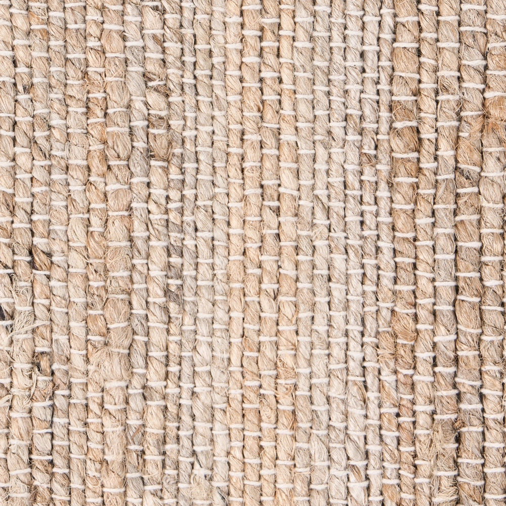 Tappeto beige e verde in juta 160 x 230 cm Rettangolare Tessuto Stile rustico Soggiorno Camera da letto