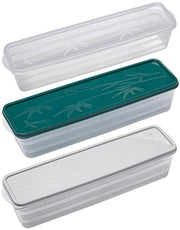 Set di Contenitori a Cassetta Spaghetti - Set di 3 - Plastica - 31,8 x 8,8 x 8,1 cm