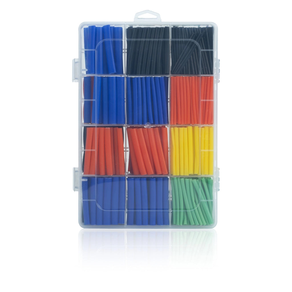 Set di Tubetti Termorestringenti Rosfix – 580 Pezzi | Poliolefina, 8 Dimensioni, 5 Colori