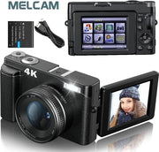 Videocamera Digitale - 16x Zoom - Risoluzione 4K - Stabilizzazione Anti Rollio - Con Batteria Riscaricabile