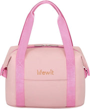 Borsa Isolante Portatile per Donne, Borsa di Pranzo, Impermeabile, Leggera Borsa di Pranzo, Borsa Portatile per Pranzo, Borsa di Pranzo per Lavoro, Scuola, Picnic, Viaggio, 6L Rosa