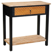 Mobile da ingresso in legno con 1 cassetto e 1 ripiano 80x38x82