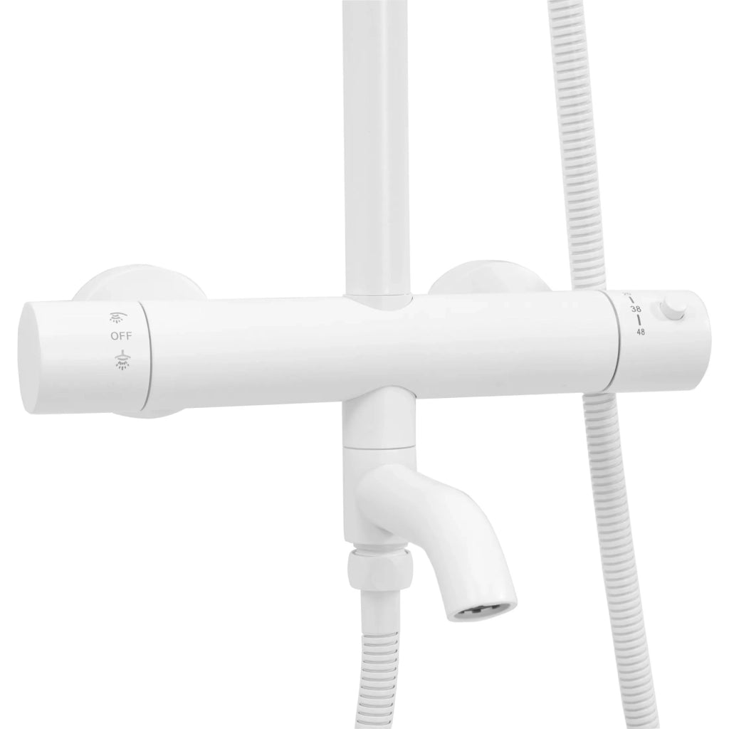 Set Doccia Da Incasso Con Termostatato Lungo White Matt