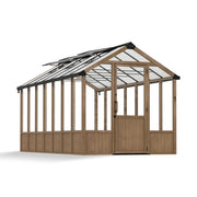 Doppio Strato Serra Da Giardino in Policarbonato  500.5X237.5X261 cm - Legno di cedro