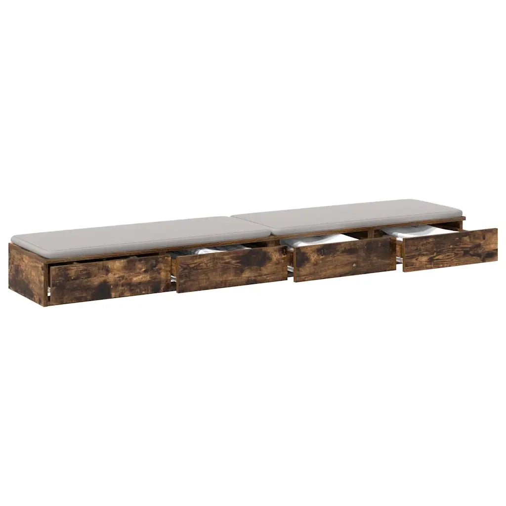 Cassetti per letto Rovere fumé 180 x 36,5 x 16,5 cm 866983