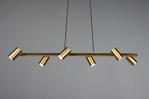 Lampada a Sospensione da Interno Attacco GU10 in Metallo Ottone anticato