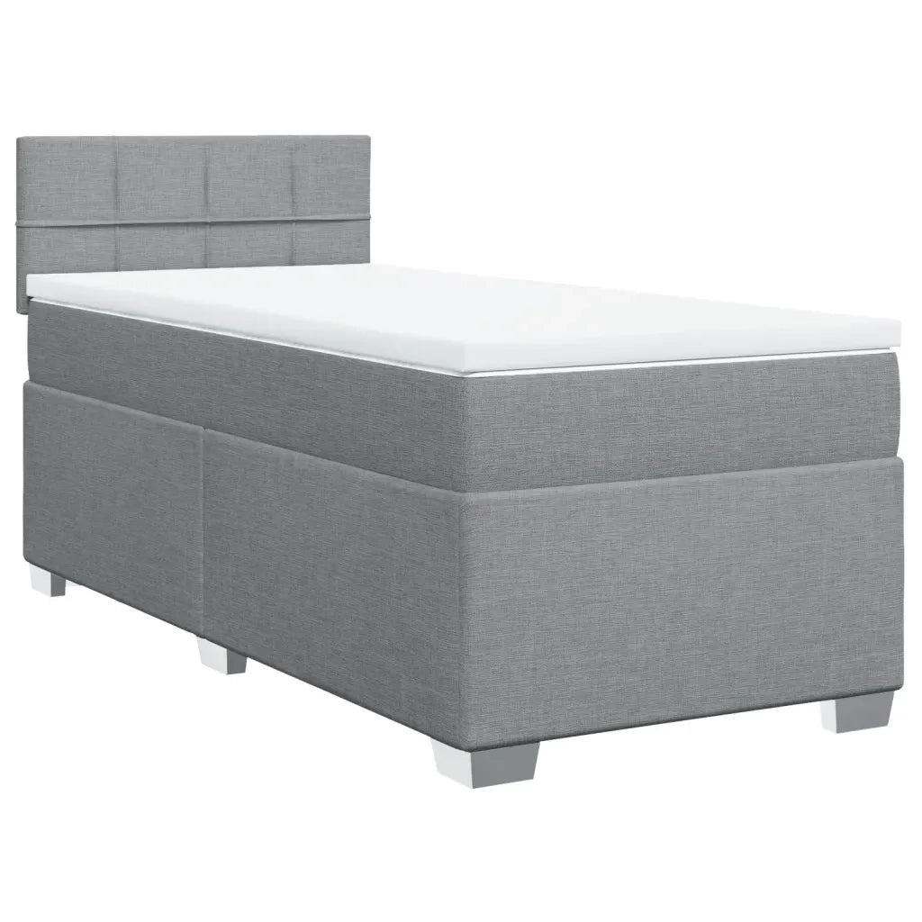 Giroletto a Molle con Materasso Grigio Chiaro 90x200 cm Tessuto 3288071