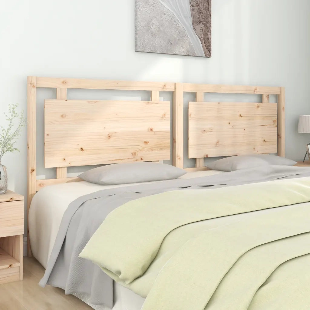 Testiera per Letto-Testata-Testiera Decorativa 205,5x4x100 cm in Legno Massello di Pino 318947